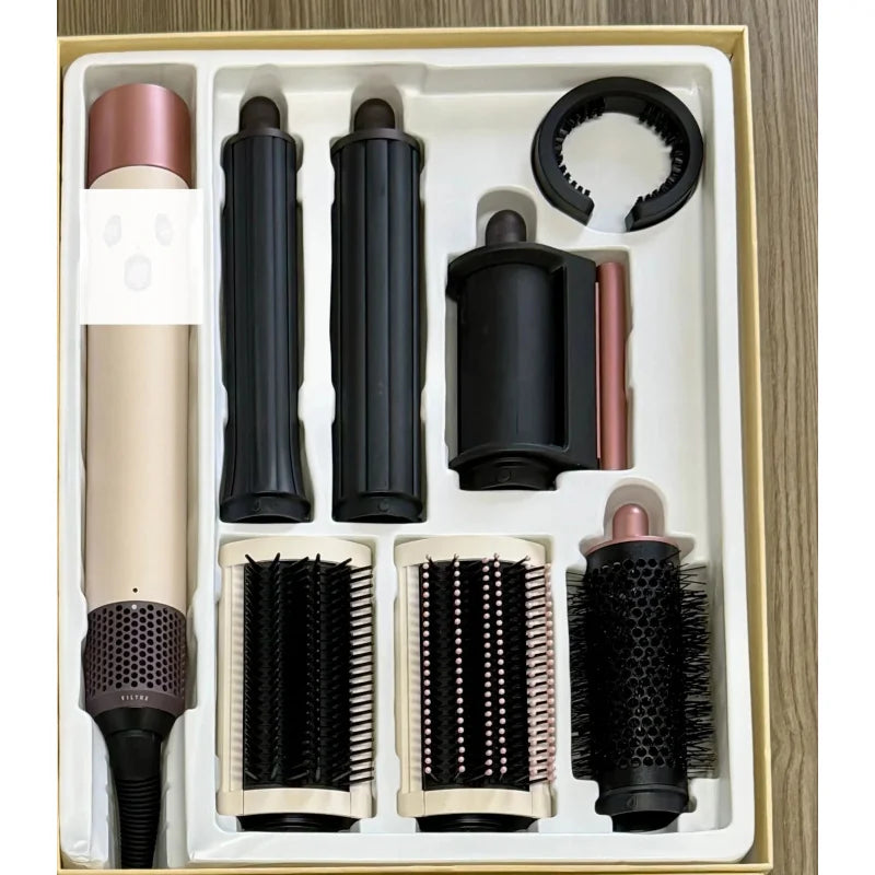 New 7-in-1 Multi-Function Hair Dryer Curling Iron Straightener Hot Air Comb Styling Kit Salon-like Results at Home Haircurlers
