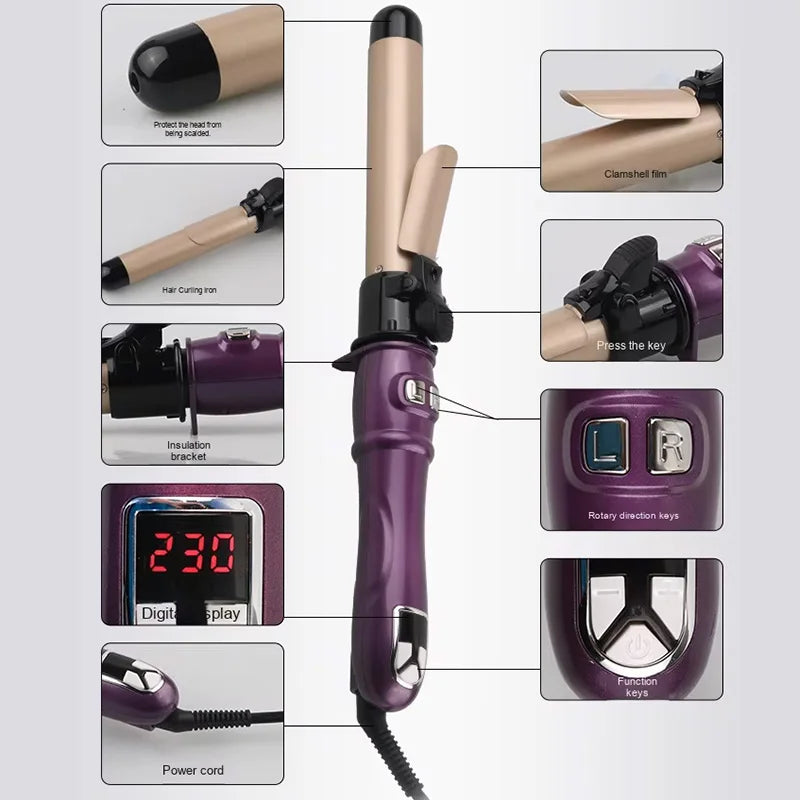 Automatic Rotating Electric Hair Curler Beauty Salon Tool Large Wave Hair Curling Iron Automatic Hair Styling Tool