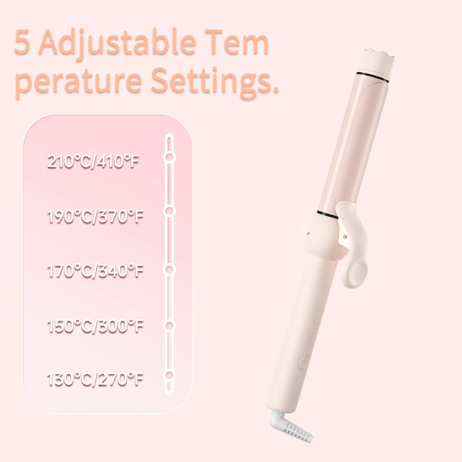 Multi-in-One Curling Iron Set Interchangeable Heads 32mm Ceramic Coating Negative Ions Auto Shut-off Hair Styler for Women