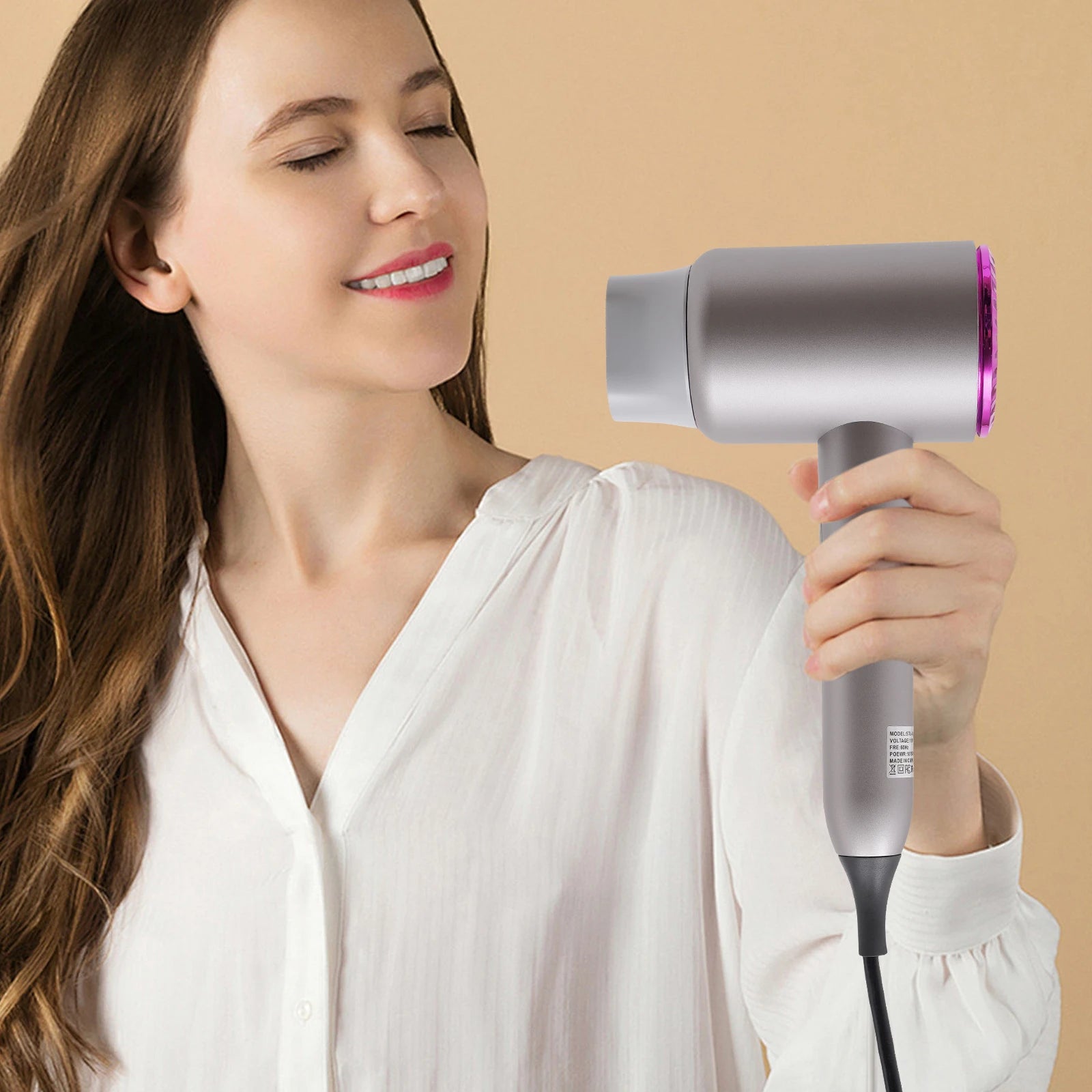 1875W High Power Hair Dryer, Professional Hair Dryer with Negative Ions, High Speed Blow Dryer 20000RPM 3 Heat Settings for Salon Home Use, Quick Drying