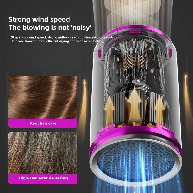 220V New Foldable Hair Dryer 2400W High-Power Silent Hair Dryer With Cold And Hot Air Distribution And Multi Nozzle Blower
