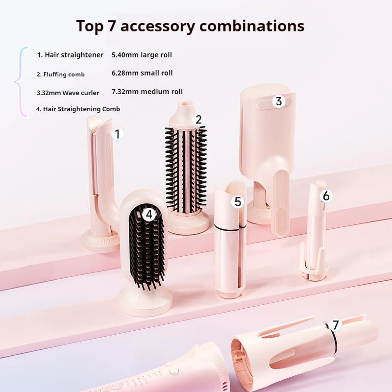 Multi-functional Automatic Curling Iron Interchangeable Heads 100 Million Negative Ions Anti-scald Hair Styler for Women