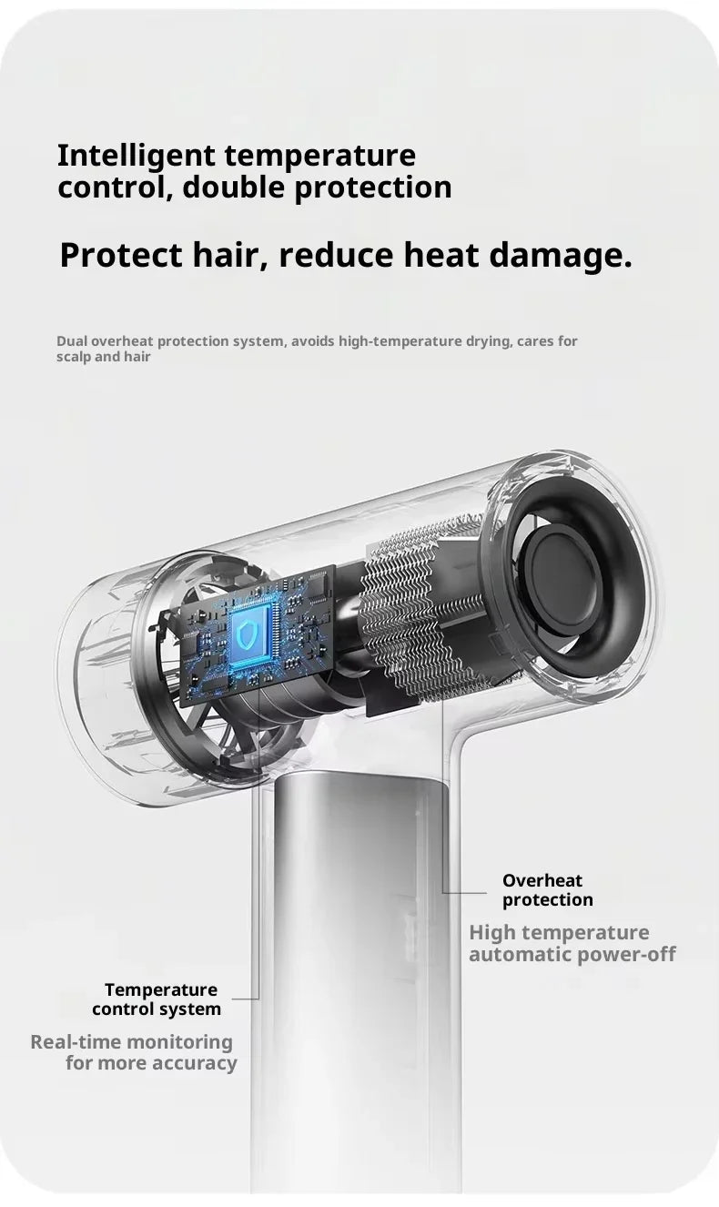 Wireless Hair Dryer For Students Dormitory 300W High Speed Motor Portable USB Charging Cold Hot Wind Blow Dryer Tool