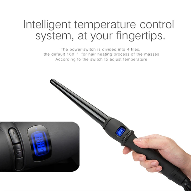 Factory Quick Heating Auto Curling Aluminum Alloy Hair Curler Barrel Curling Iron  AC Motor 65W Power Multi-Use