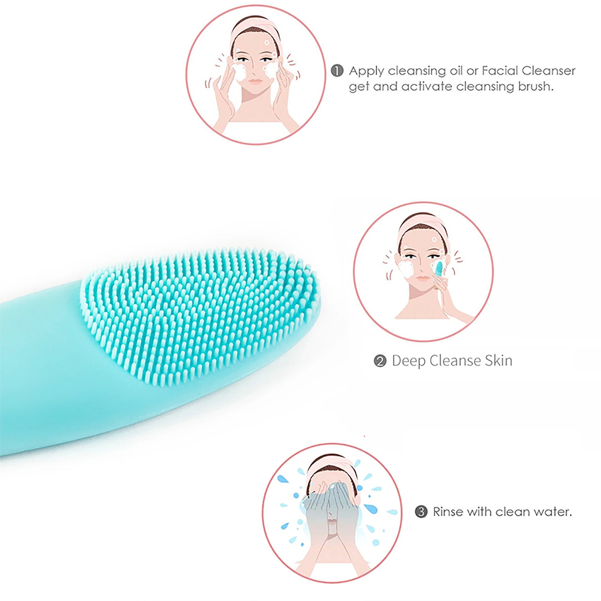 Electric Facial Cleansing Brush Ultrasonic Deep Pore Cleansing Equipment Facial Cleansing Massager Facial Skin Massager