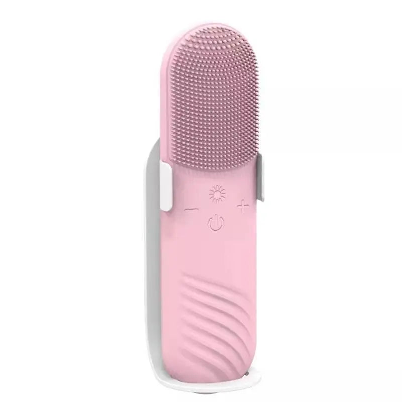 Warm Electric Facial Cleanser Brush Home Use Facial Skin Tightening Deep Cleaning Silicone Face Brush