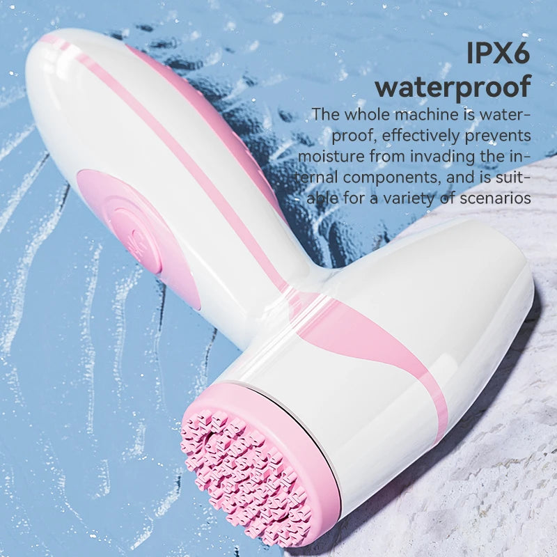 Facial Cleansing Brush, Waterproof Dual Rotating Facial Cleansing Brush, Comes With 3 Brush Heads and 2 Adjustable Speeds, Recha