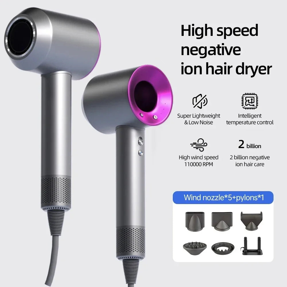 2026 Professional Hair Dryer Fast Dry Ionic Hair Dryer No Hair Flick 1600W High-Speed Blow Dryer for Salon Home Use