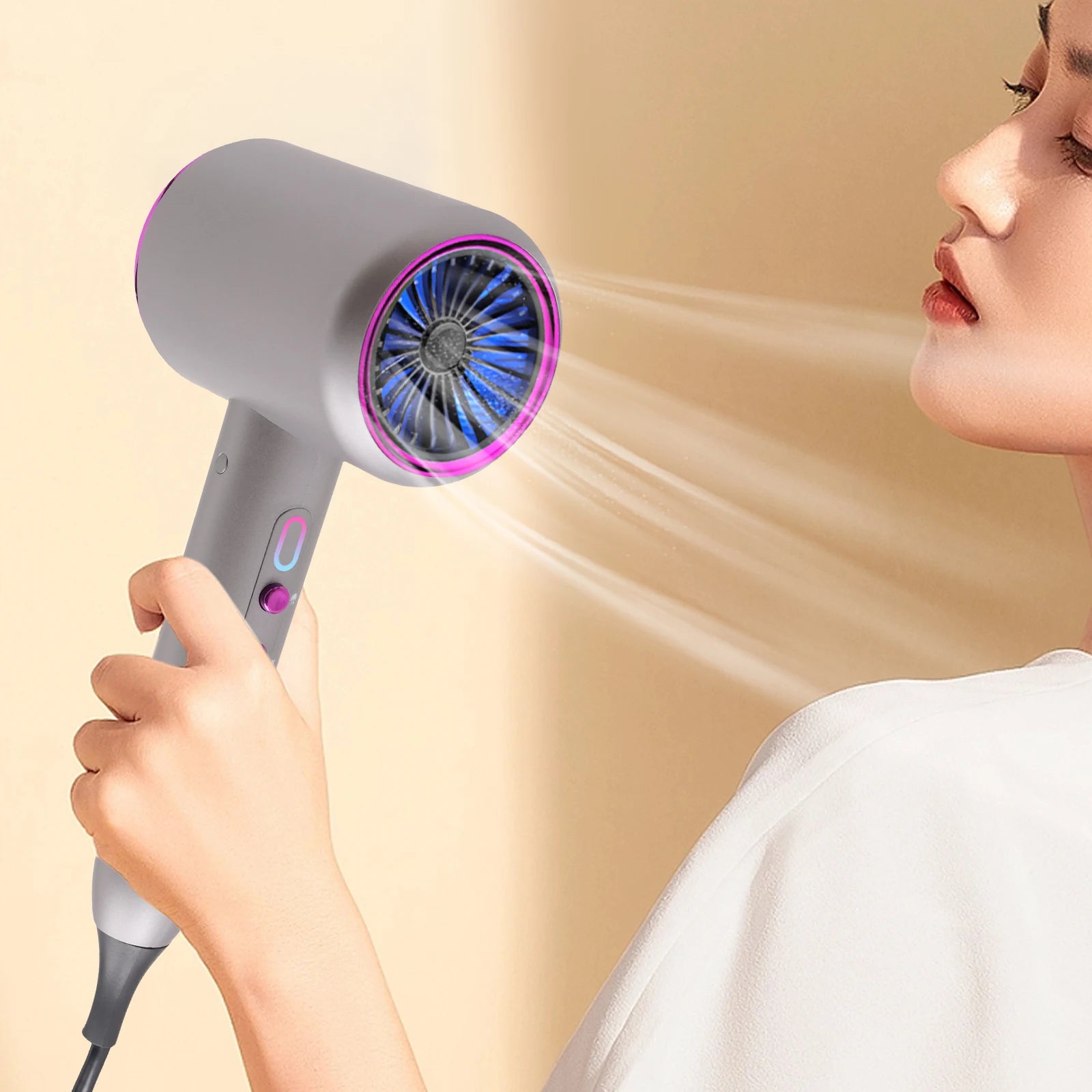 1875W High Power Hair Dryer, Professional Hair Dryer with Negative Ions, High Speed Blow Dryer 20000RPM 3 Heat Settings for Salon Home Use, Quick Drying