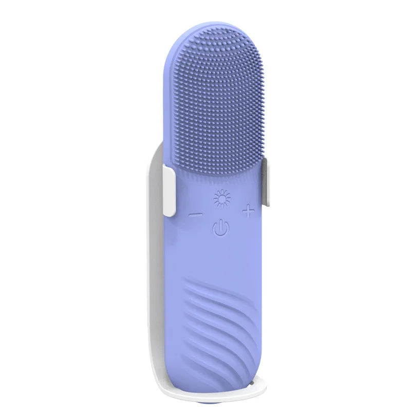 Warm Electric Facial Cleanser Brush Home Use Facial Skin Tightening Deep Cleaning Silicone Face Brush