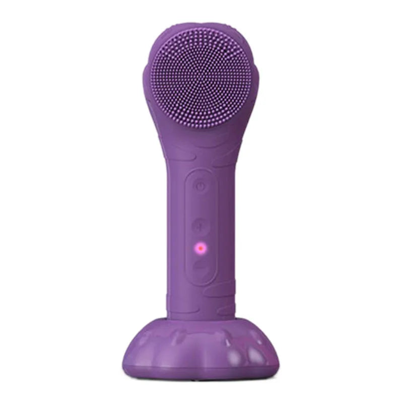Electric Silicone Facial Cleansing Brush Sonic Face Scrubber Waterproof Rechargeable Exfoliating Deep Clean Skin Care Tool