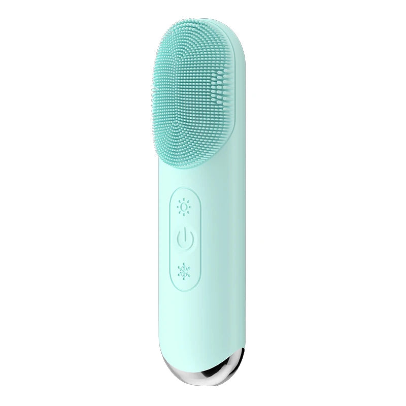 Facial Cleansing Brush, Silicone Face Scrubber, Electric Face Brushes for Cleansing with Vibration, Hot and Cold Modes, Face Scr