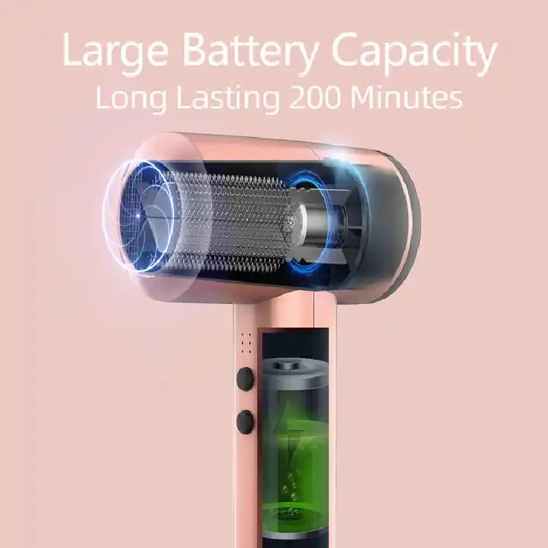 Portable Wireless Rechargeable Hair Dryer With Cold And Hot Air Lithium Battery Cordless 300W Outdoor Travel Blow Dryer