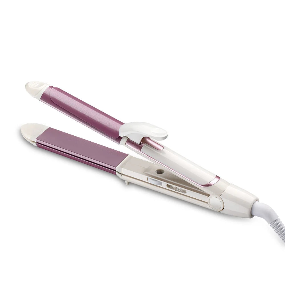 3 in 1 Electric Hair Curler and Straightener Personal Hair Styling Tools Wave Tourmaline Ceramic Styler Curling Iron