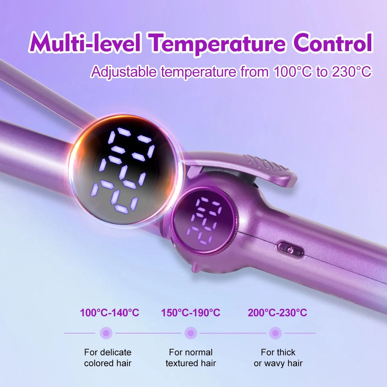 Hatteker Electric Curling Iron for Women Portable Negative Hair Curler No Damage to Hair Convenient for Home Use