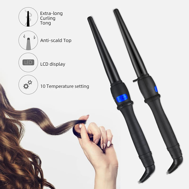 Factory Quick Heating Auto Curling Aluminum Alloy Hair Curler Barrel Curling Iron  AC Motor 65W Power Multi-Use