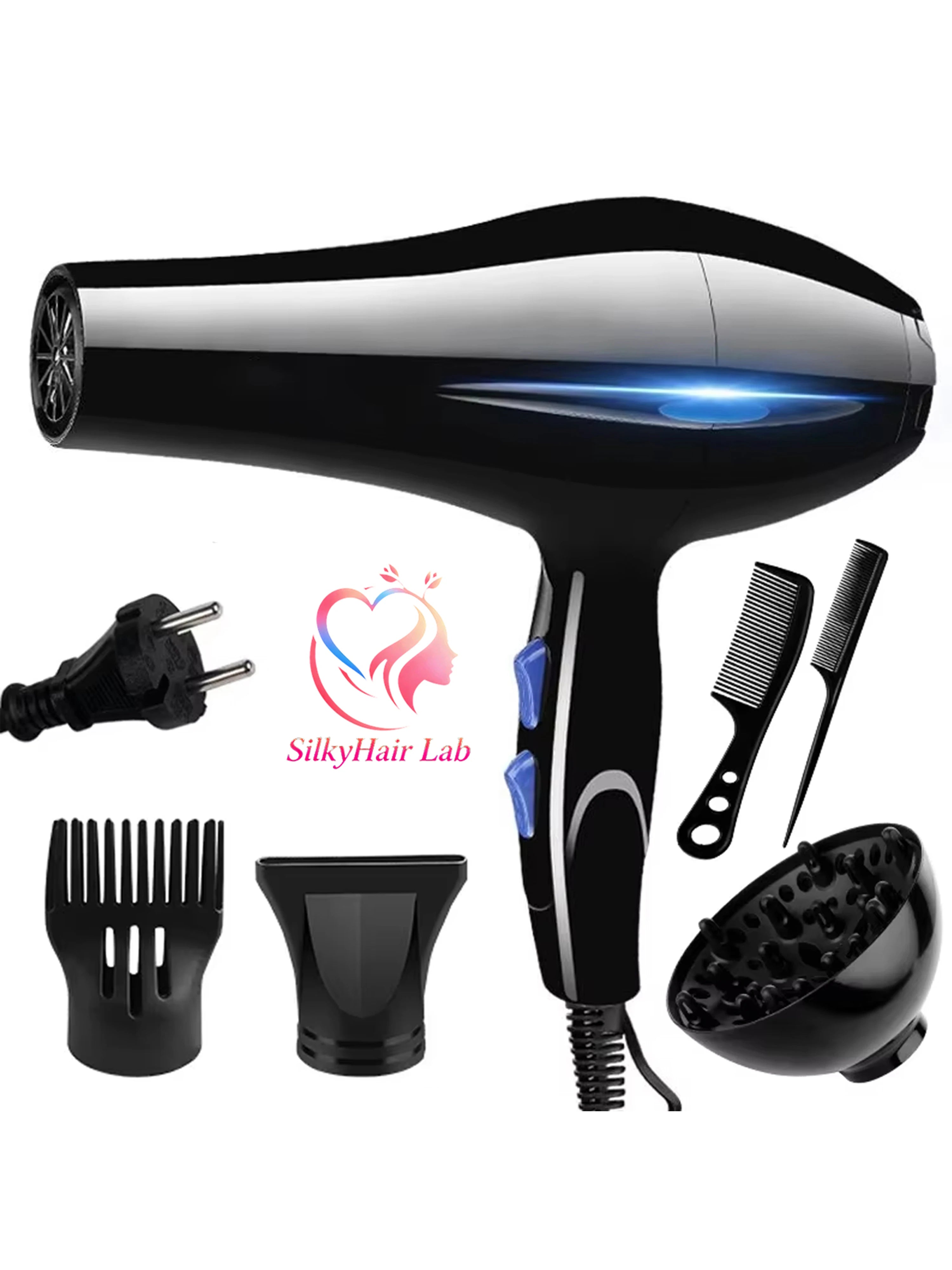 Hair Dryer 1800W Professional Powerful Hair Dryer Fast Heating Hot And Cold Adjustment Ionic Air Blow Dryer with Air Collecting