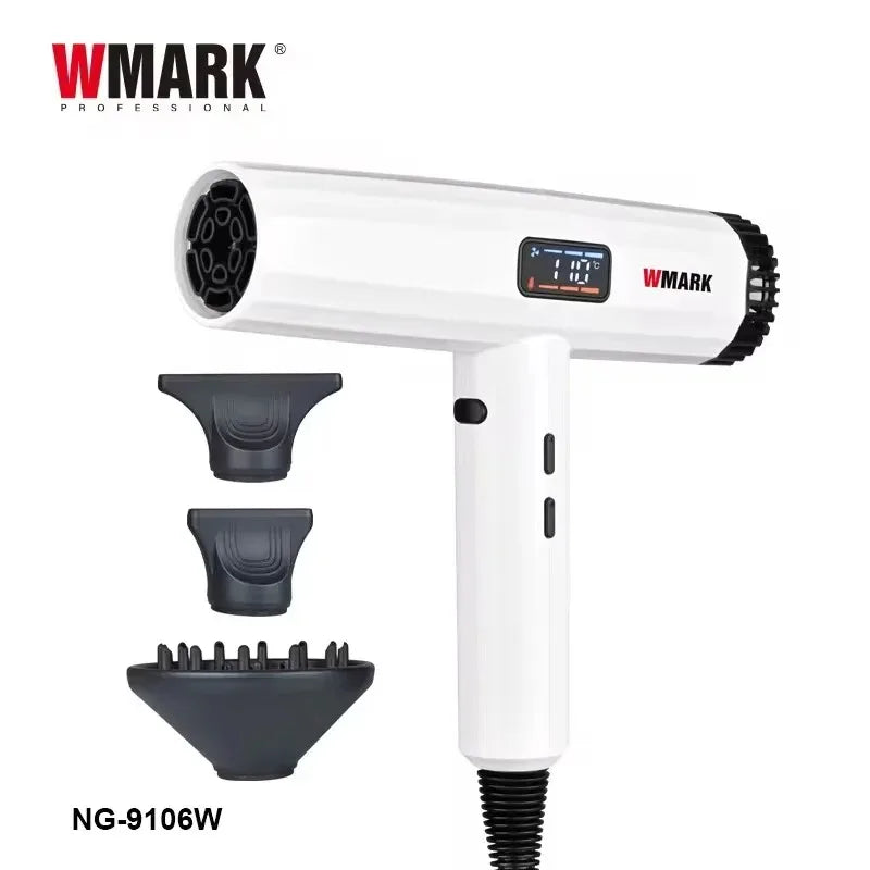 WMARK Hair Dryer Professional Blow Drier Hot and Cold Adjustment Hair Dryer Machine Wired Negative Ion Home Appliance NG-9106W